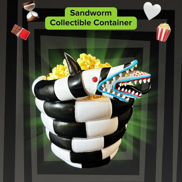 Beetlejuice Beetlejuice sandworm popcorn bucket!!